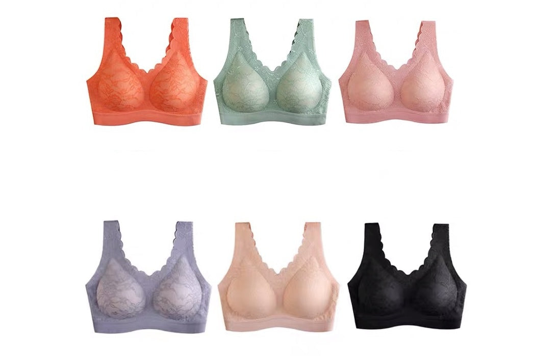 Gathered invisible vest bra beautiful back bra