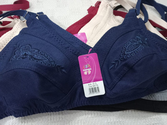 Ladies  underwire bra.ladies bra with little embroidery.