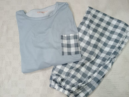 Ladies Malai stuff night suit.Trouser shirt night suit for girls